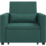  3-v-1 Enosobni Raztegljiv Stolek Temno Zeleno Tkanino | Shoptok.si