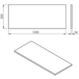 Sapho Bijela ploča za ispod umavionika 120x50 cm Plato – | shoptok.hr