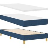 Box Spring Postelja z Vzmetnico & LED Modra 90x190 cm Tkanina, (22080848) | Shoptok.si