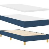 Box Spring Krevet s Madracem &amp LED Plavi 90x190 cm Tkanina | shoptok.hr