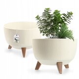 KADAX Vrtni lonec za rože z nogami, velik okrogel vstavljivi lonec 33 cm, (5000350524) | Shoptok.si