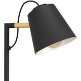 Eglo podna lampa Lacey 43614, 1x E27, visina 159,5 cm, crna i drvo | shoptok.hr
