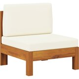  Srednja sofa s krem bijelim jastucima masivno bagremovo drvo | shoptok.hr