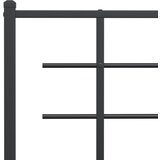  Metalno zamjensko uzglavlje crno 200 cm | shoptok.hr