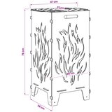  Kamin Crna 47 x 38 x 75 cm Čelik | shoptok.hr