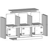 vidaXL Komoda maslinastozeleni 99 x 39 x 73 cm čelična | shoptok.hr