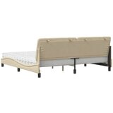  Krevet s madracem krem 200 x 200 cm od tkanine | shoptok.hr
