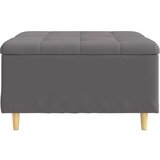  Stolica s dugmadi s jastukom Siva 80 x 80 x 45 cm Umjetna koža | shoptok.hr