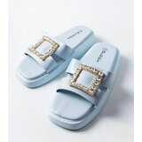 Gemre Blue Fusberta flip-flops with rhinestones | Shoptok.si