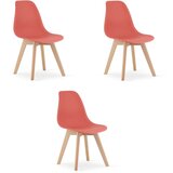  KITO stolica cinober / prirodne noge x 3 | shoptok.hr