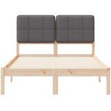  Krevetni okvir s tapiciranim uzglavljem Tamno siva 120 x 190 cm | shoptok.hr