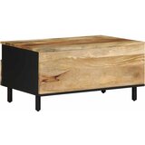  Stolić za kavu crni 80x54x40 cm od masivnog grubog drva manga | Eponuda.com