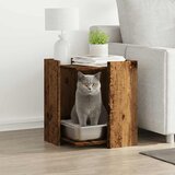  Kutija za mačji pijesak boja drva 42x42x51 cm konstruirano drvo | shoptok.hr