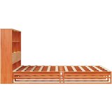  Krevet s regalom za knjige bez madraca 120x190 cm masivno drvo | shoptok.hr