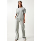 Happiness İstanbul women's Gray T-Shirt Tracksuit Cene