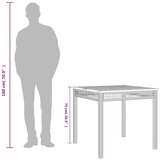  Vrtni stol sivi 80 x 80 x 75 cm od poliratana i bagremovog drva | shoptok.hr