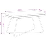  Klupa Žuta 80 x 40 x 45 cm Baršun | shoptok.hr