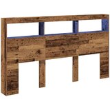 Ormarić za uzglavlje s LED svjetlima staro drvo 180x17x102 cm | shoptok.hr