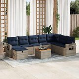 vidaXL 9-dijelni set vrtnih sofa od poliratana s jastucima sivi | shoptok.hr