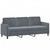  3-dijelni set sofa s jastucima tamnosivi baršunasti | shoptok.hr
