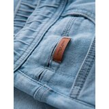 Ombre Men's shorts with elastic waistband and wash effect - light blue | Shoptok.si