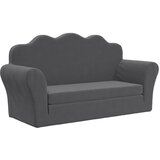Maison Chic Raztegljiv Otroški kavč - Otroški divan - Otroški sedež dvosed antracit mehak pliš, (21729517) | Shoptok.si