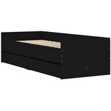  Okvir kreveta s ladicama crni 90 x 190 cm | shoptok.hr