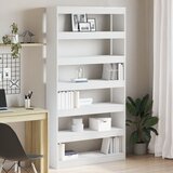 vidaXL Bijela knjižnica Bijela Inženjersko drvo 100 x 30 x 198 cm | shoptok.hr