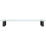  Stalak za monitor crni 60x20x8 cm kaljeno staklo i metal | shoptok.hr