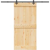vidaXL Drsna vrata s kompletom vodil 100x210 cm trdna borovina | Shoptok.si