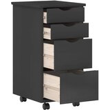  Set stola i pokretnog ormara MOSS 2 pcs Siva | Shoptok.si