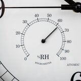  Zidni sat sa termometrom i higrometrom, prečnik 30 cm, 1xAA, crna/bela | Eponuda.com