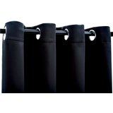 vidaXL Zatemnitvene zavese z obroči 2 kosa črne 137x213 cm blago | Shoptok.si