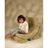 Wigiwama Zelen otroški fotelj iz tkanine bouclé/iz šenilje Terrazzo Moon – | Shoptok.si