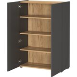 Germania Antracitno siv set za hodnik v hrastovem dekorju 104x200x33 cm Alviano – | Shoptok.si