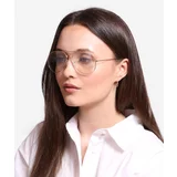 SHELOVET Zero-ripped glasses in a gold frame transparent pilots
