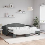  Dnevni krevet na razvlačenje tamnosivi 90 x 190 cm od tkanine | shoptok.hr