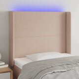  LED uzglavlje boja cappuccina 83x16x118/128 cm od umjetne kože Cijene
