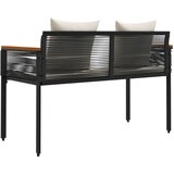  Vanjska klupa Crna i krem-bijela 117 x 54 x 74.5 cm poliratan | Eponuda.com