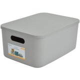 Homéa Svetlo zelena plastična škatla za shranjevanje s pokrovom 35,5x25,5x16 cm – | Shoptok.si