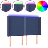  LED uzglavlje plavo 147 x 16 x 118/128 cm od tkanine | Eponuda.com