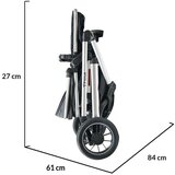 Cangaroo kolica za bebe 3u1 Thira Grey, 0m+