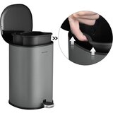Songmics Koš za smeti 5 L, siv | Shoptok.si