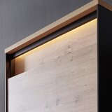 Voleo GARDEROBNA OMARA črna, barve hrasta | Shoptok.si