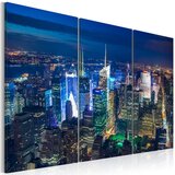  Slika - Bird´s eye view of New York City by night 120x80 Cijene