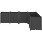  Vrtna sadilica crna 160 x 160 x 53 cm PP | shoptok.hr