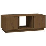 Maison Chic Klubska mizica - kavna mizica - Nizka mizica medeno rjava 110x50x40 cm trdna borovina, (21754063) Cene
