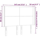 Uzglavlje s ušima tamnoplavo 147x16x118/128 cm baršunasto | shoptok.hr