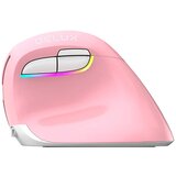 Delux M618Mini DB BT+2.4G 2400DPI Brezžična navpična miška (roza), (20825789) | Shoptok.si