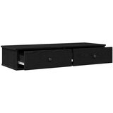 vidaXL Stenska polica s predali črn 100x37,5x19 cm inženirski les | Shoptok.si